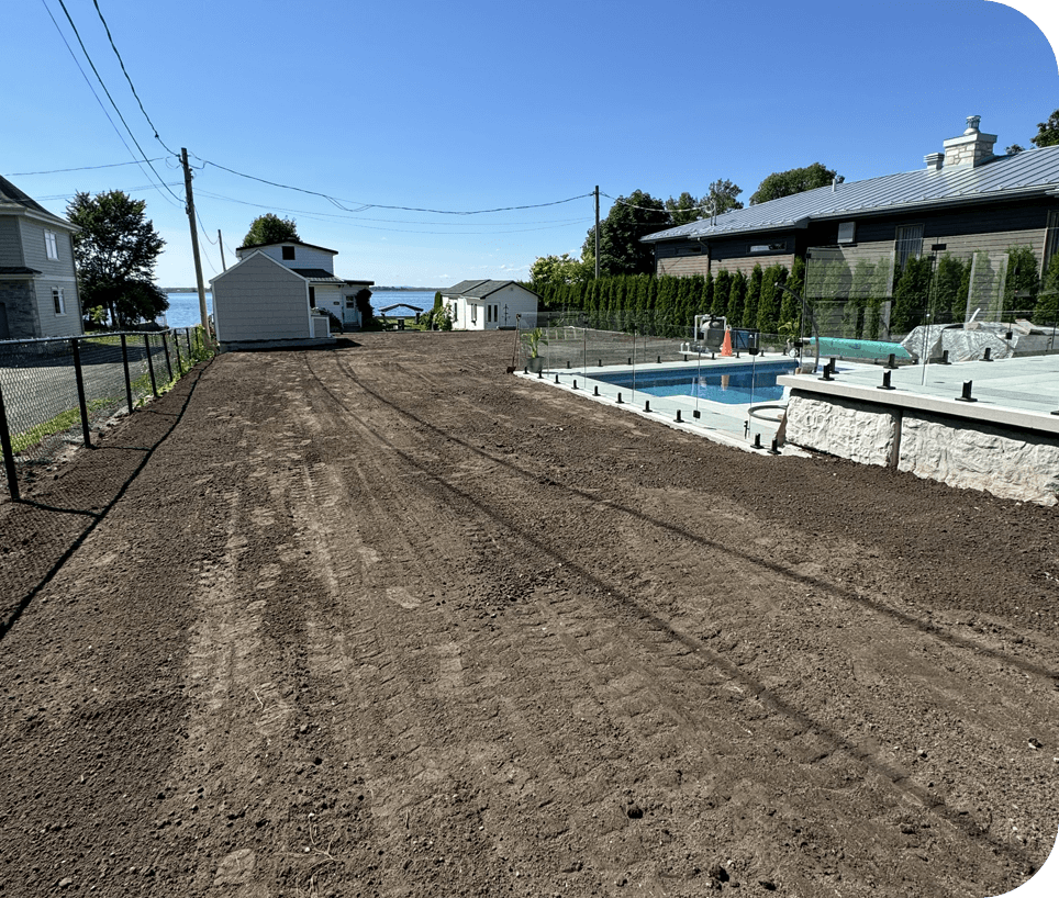 Land levelling excavation